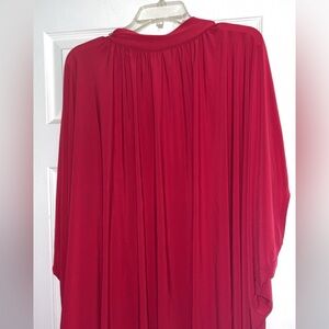 Elegant Red High Neck Top